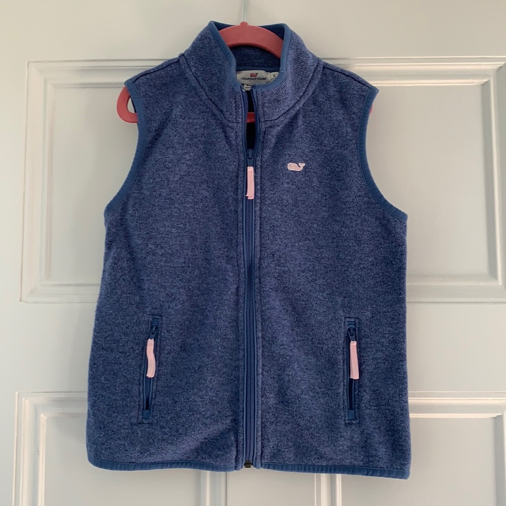 Girls Vineyard Vines fleece vest size 7-8